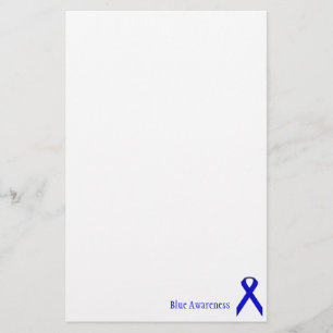 Blue Standard Ribbon by Kenneth Yoncich Stationery