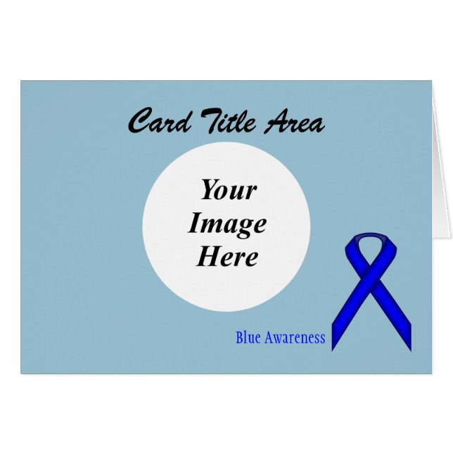 Blue Standard Ribbon Template by Kenneth Yoncich (Front Horizontal)