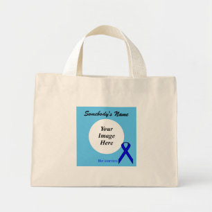 Blue Standard Ribbon Template by Kenneth Yoncich Mini Tote Bag