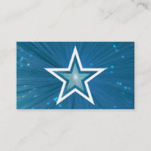 Blue Star business card template white back