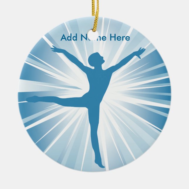 Blue Star Dancer Customisable Name Ornament (Front)