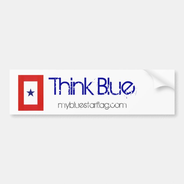 Blue Star Flag Bumper Sticker (Front)