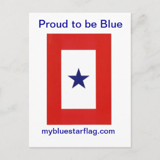 Blue Star Flag Postcard