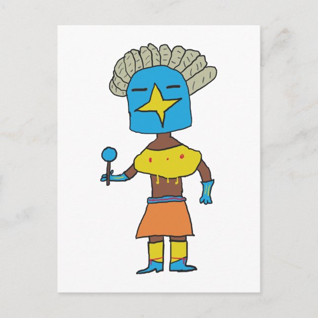 Blue Star Kachina Postcard (Front)