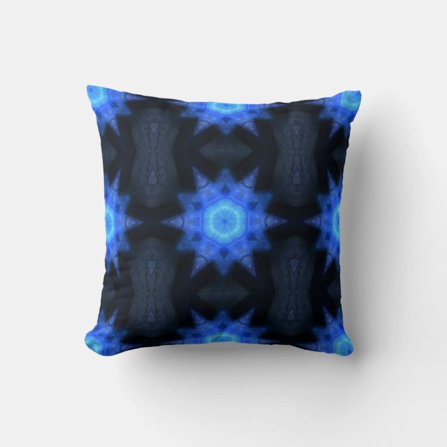 Blue Star Kaleidoscopic Cushion (Front)