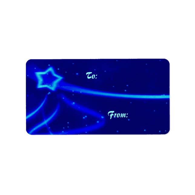 Blue Star Light Gift Tag (Front)