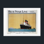 Blue Star Line South America Postcard<br><div class="desc">Blue Star Line South America vintage travel poster.</div>