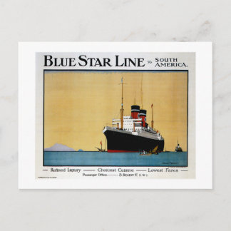 Blue Star Line South America Postcard