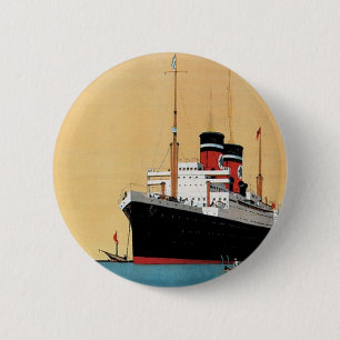 Blue Star Liner 6 Cm Round Badge
