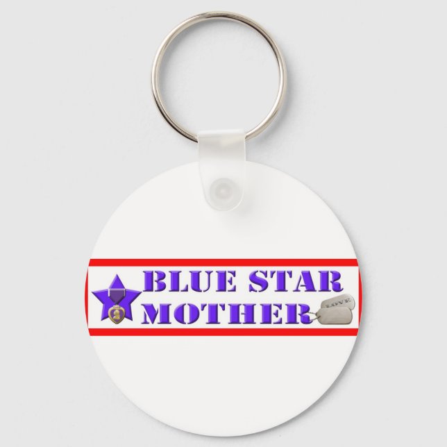 Blue Star Mother Key Ring (Front)