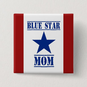 Blue Star Mum Military 15 Cm Square Badge