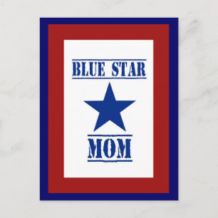 Blue Star Mum Military Postcard