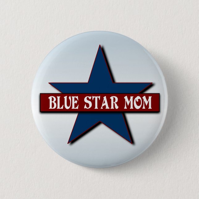 Blue Star Mum Military Support 6 Cm Round Badge (Front)