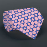 Blue Star Of David Pink Tie<br><div class="desc">Judaica Collection</div>