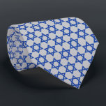 Blue Star Of David Silver Grey Tie<br><div class="desc">Judaica Collection</div>