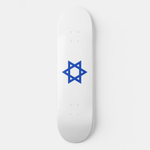 Blue Star of David Skateboard