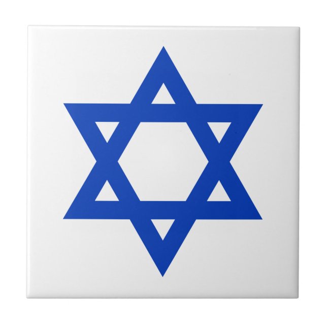 Blue Star of David Tile (Front)