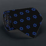 Blue Star Of David Universe Black Tie<br><div class="desc">Judaica Collection</div>