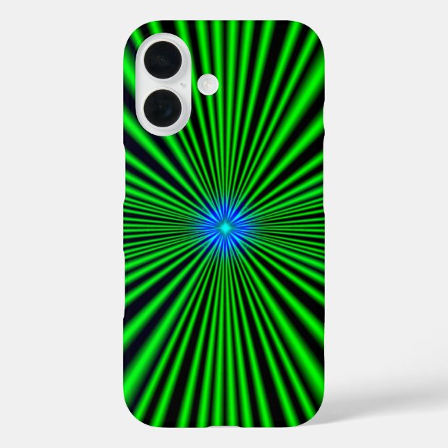 Blue Star on green Light Case-Mate iPhone Case (Back)