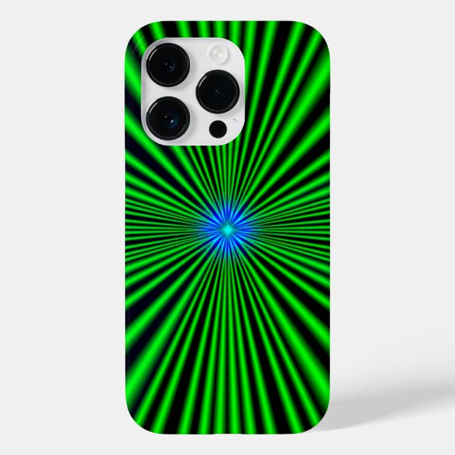 Blue Star on green Light Case-Mate iPhone Case (Back)