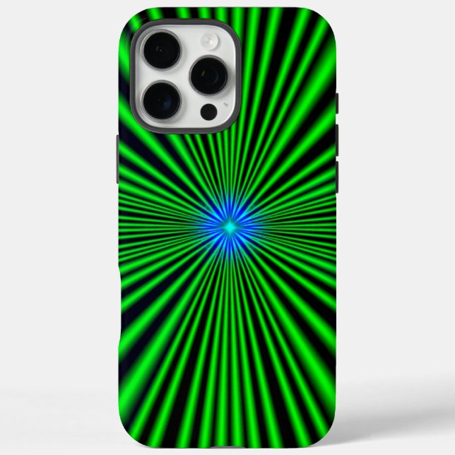 Blue Star on green Light Case-Mate iPhone Case (Back)