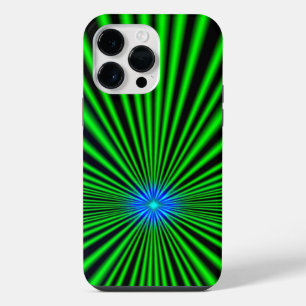 Blue Star on green Light iPhone 14 Pro Max Case