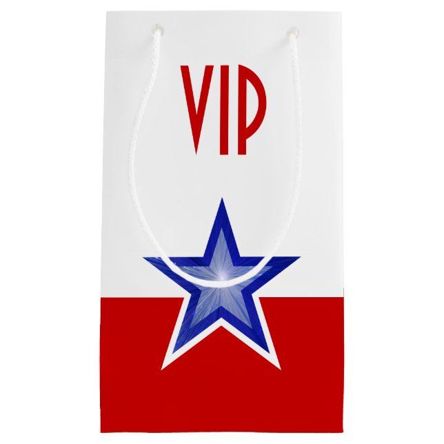 Blue Star Red print VIP small Gift Bag (Front)
