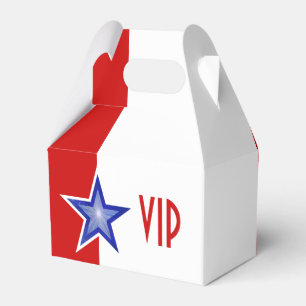 Blue Star Red VIP vertical favour box