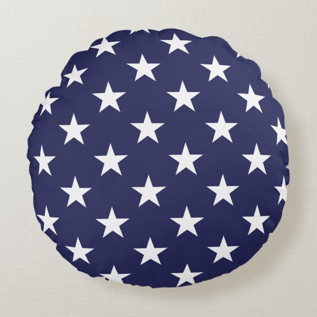 Blue Star Round Cushion (Front)