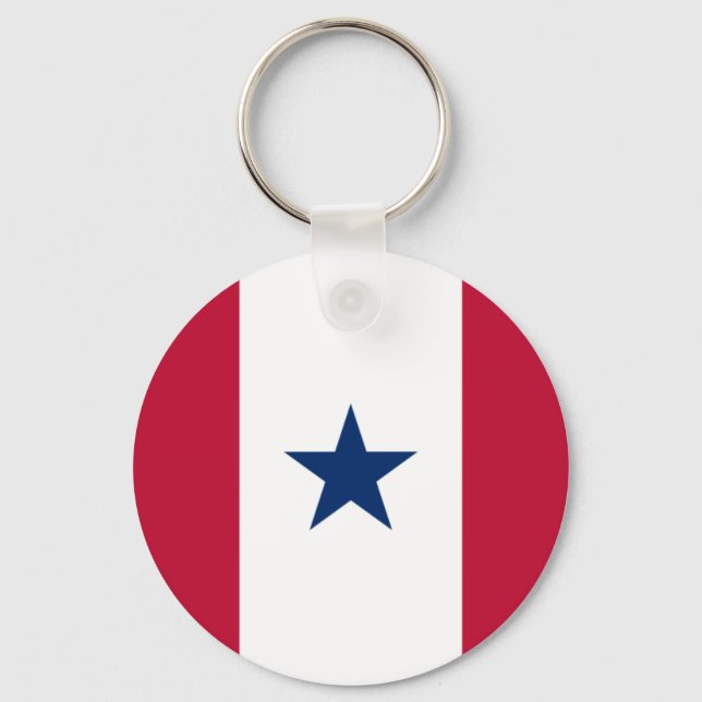 Blue Star Service, United States flag Key Ring (Front)