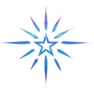 Blue Star Shine Minimalist T-Shirt   Glow Art