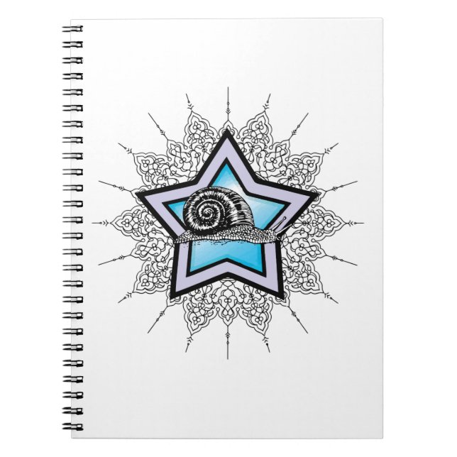 blue star snail art notebook (Front)
