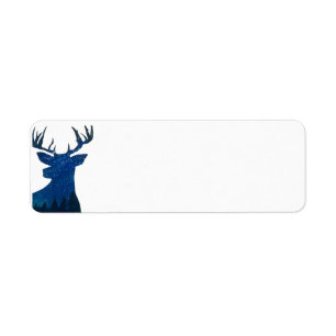 Blue Star Stag Return Labels-Customized! Address Label