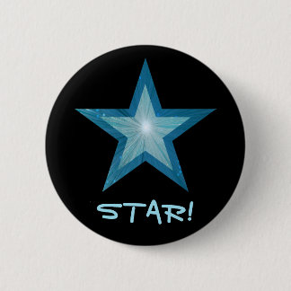 Blue Star 'STAR!' button black