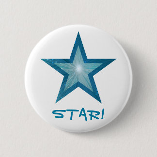 Blue Star 'STAR!' button white