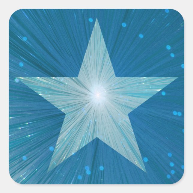 Blue Star sticker square (Front)