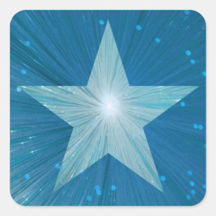 Blue Star sticker square