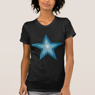 Blue Star 'two tone' ladies t -shirt black T-Shirt