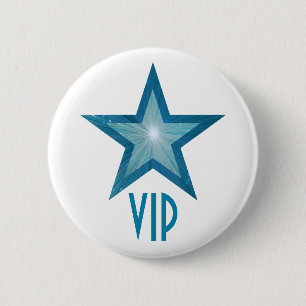 Blue Star 'VIP' button white