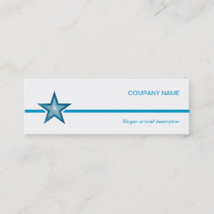 Blue Star white line business card white skinny