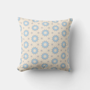 Blue Starburst Geometry Cushion