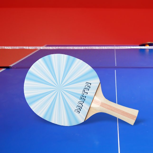 Blue Starburst Personalized Ping Pong Paddle (Creator Uploaded)