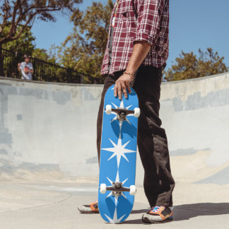 Blue starburst Skatebaord Skateboard