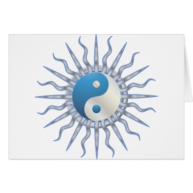 Blue Starburst Yin Yang (Front Horizontal)