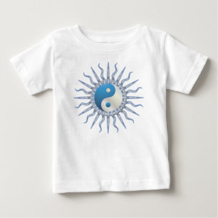 Blue Starburst Yin Yang Baby T-Shirt