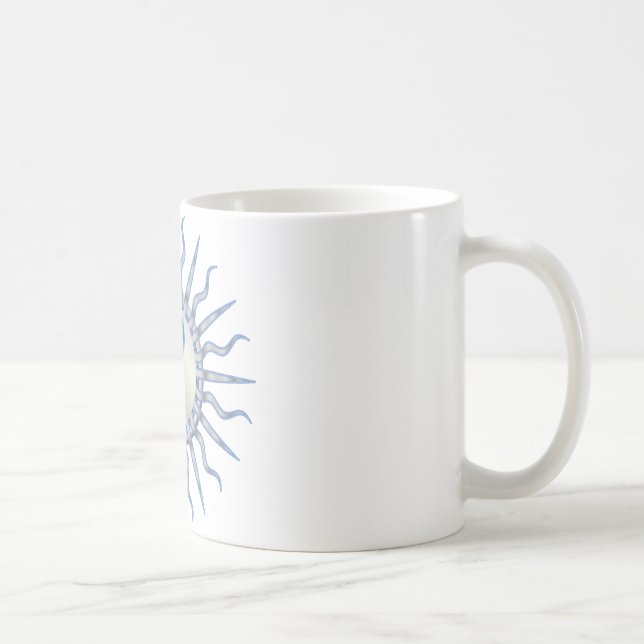 Blue Starburst Yin Yang Coffee Mug (Right)