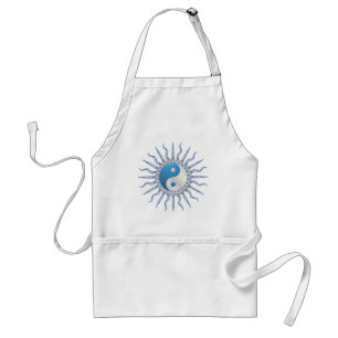 Blue Starburst Yin Yang Standard Apron