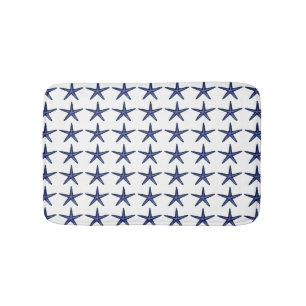 Blue Starfish Bath Mat