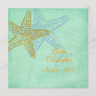 BLUE STARFISH/BEACH Wedding Invitations