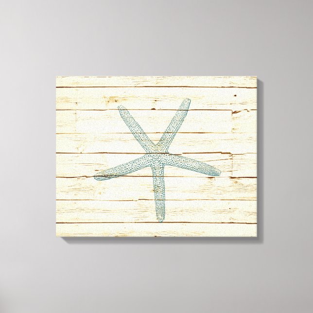 Blue Starfish Canvas Print (Front)